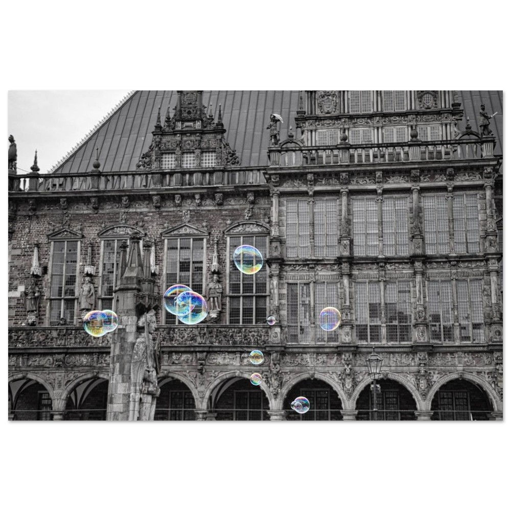 Seifenblasenträume - Historische Fassade Bremen | Fine Art Poster