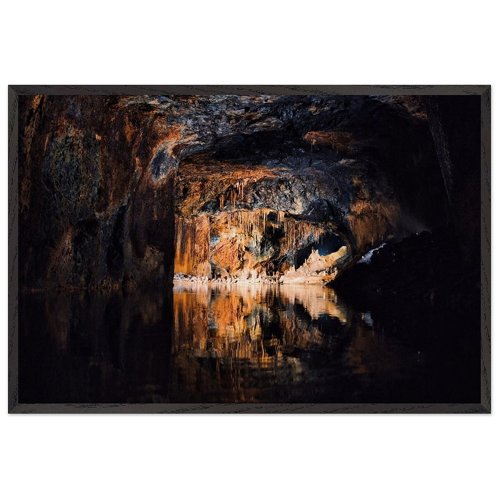 Feengrotte - Premium Holzrahmen Poster