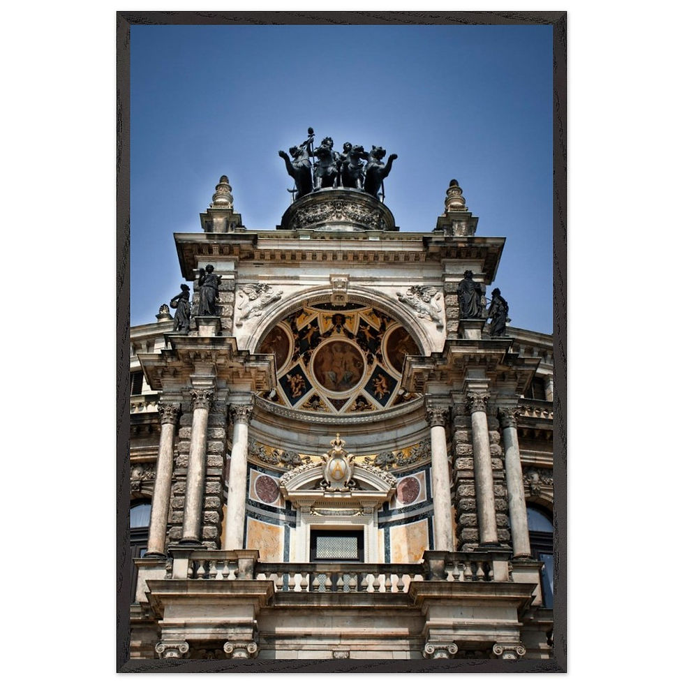 Semperoper - Premium Holzrahmen Poster