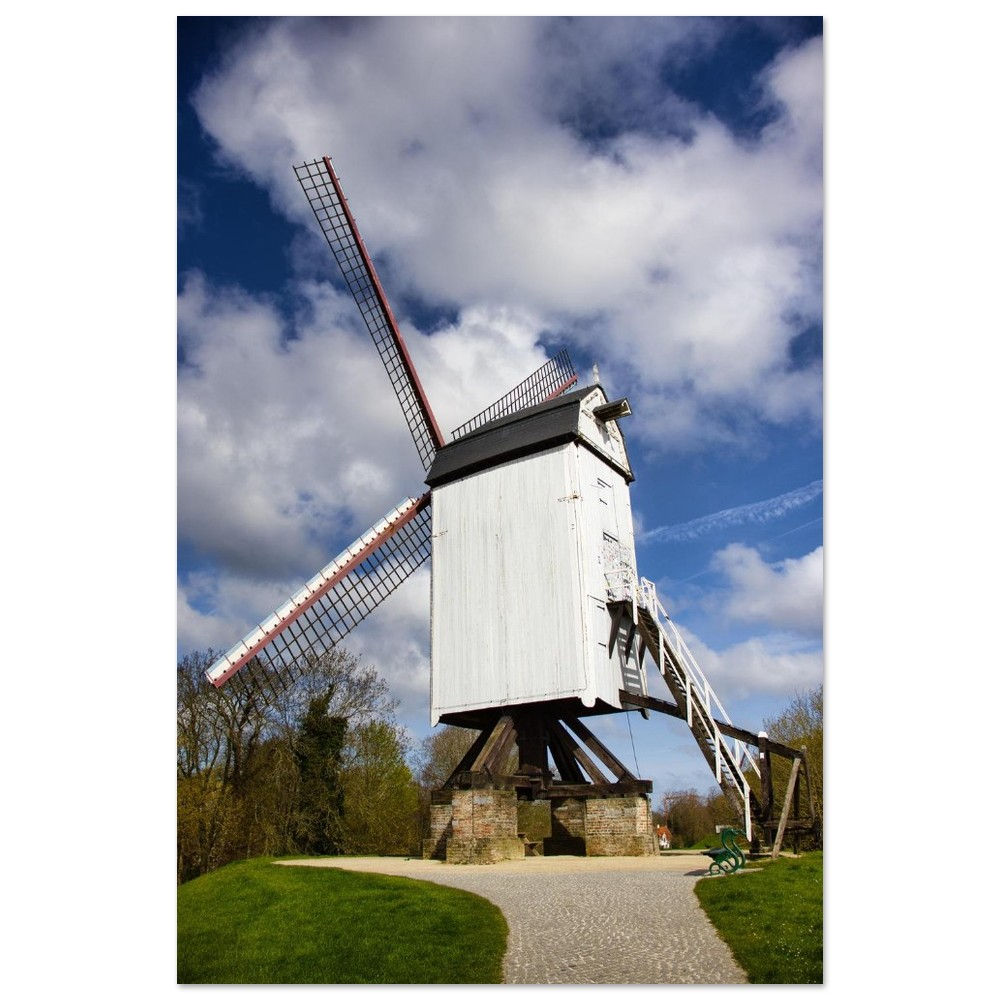 Bonne-Chièremolen Brügge - Belgische Windmühle | Fine Art Poster