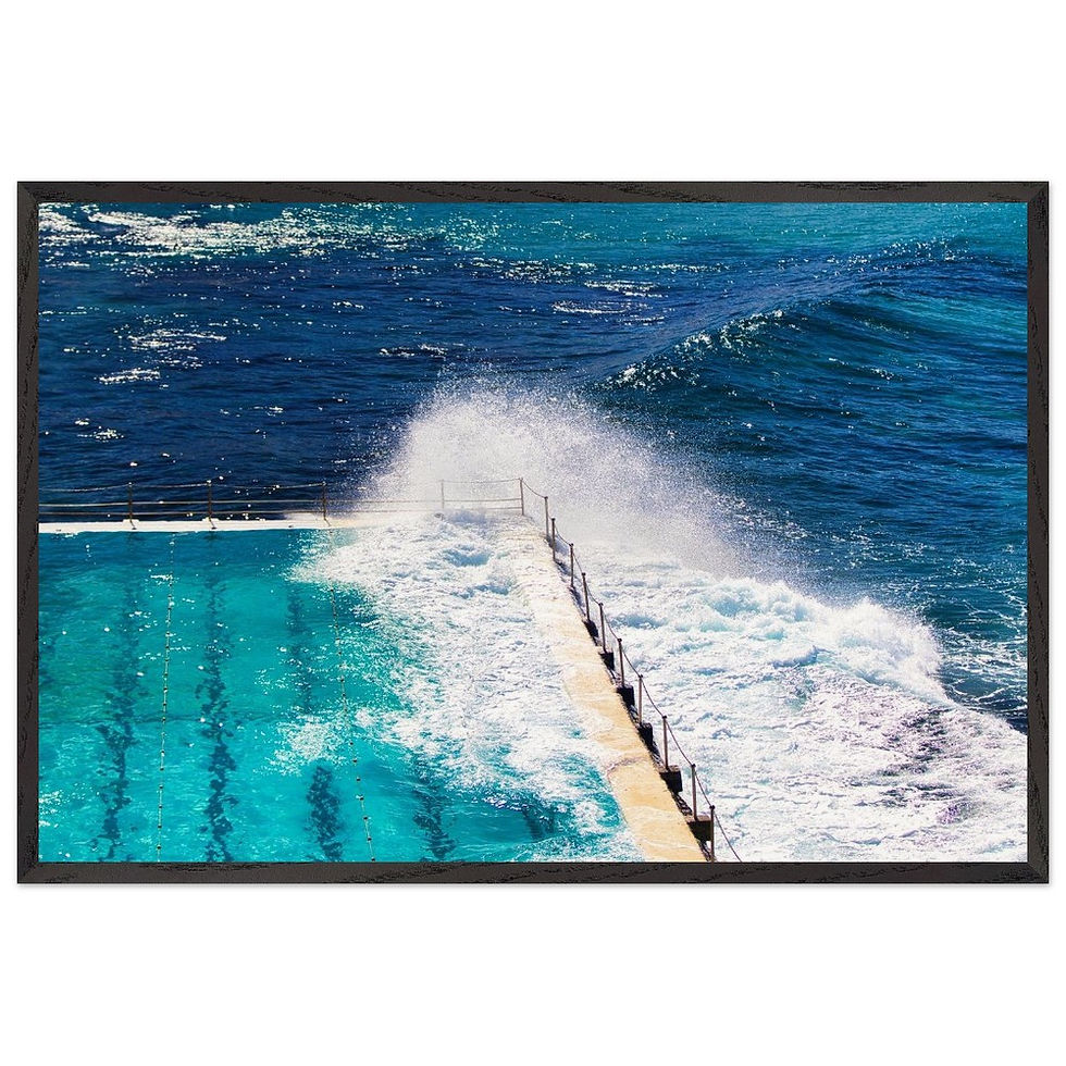 Bondi Icebergs Pool - Premium Holzrahmen Poster