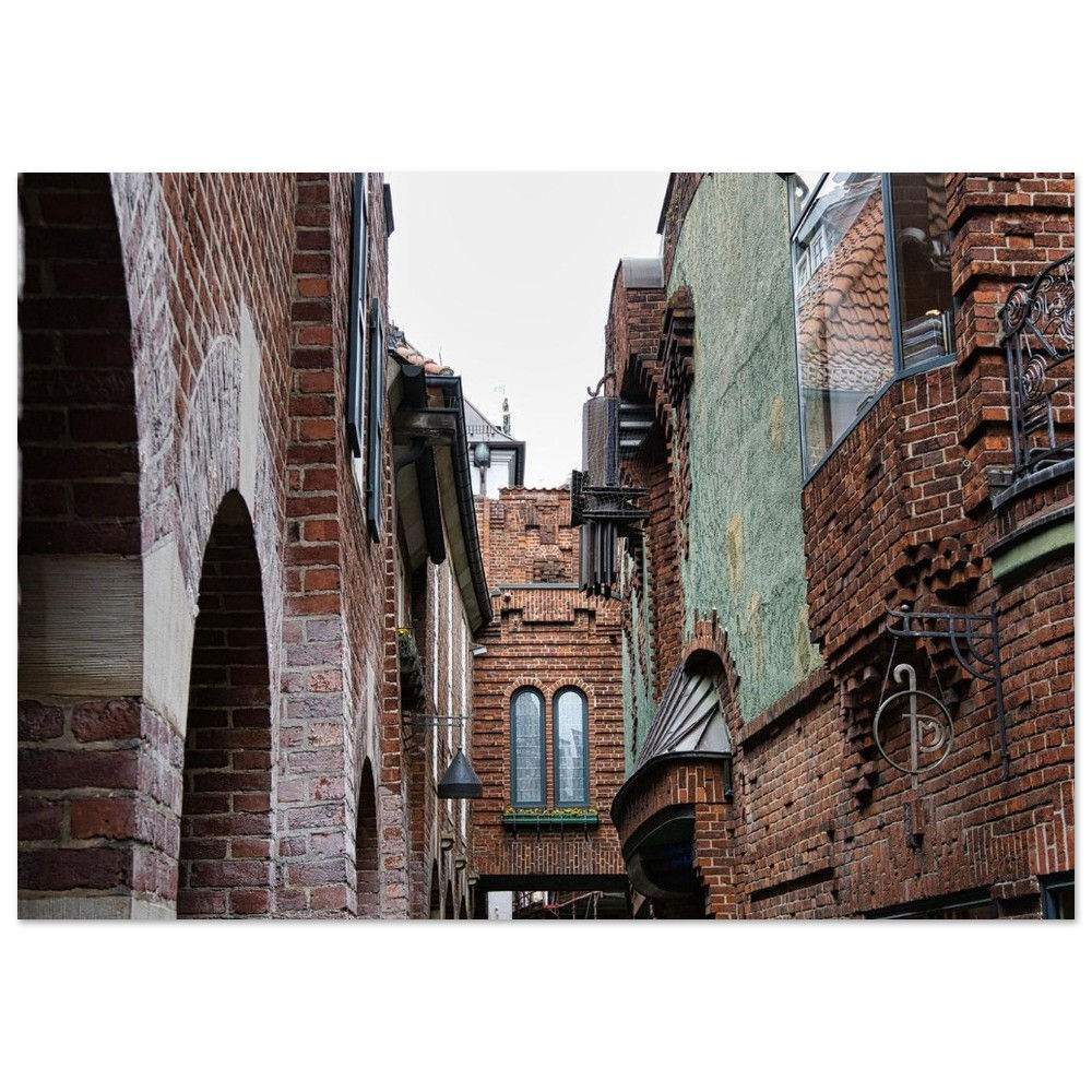 Bremen - Historische Gasse Deutschland Bremen | Fine Art Poster