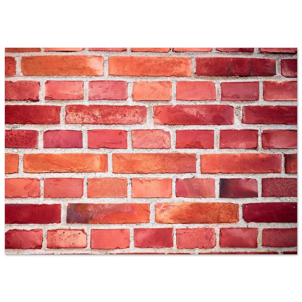 Roter Backstein - Rote Backsteinmauer Deutschland | Fine Art Poster