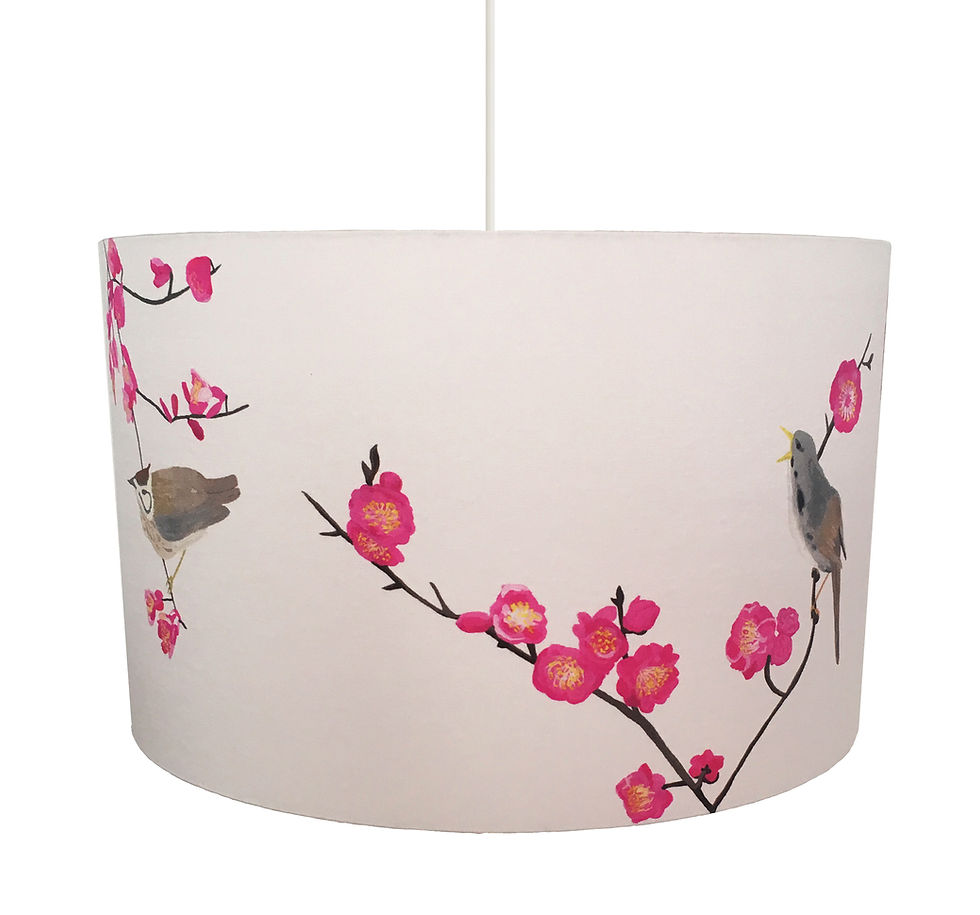 Thumbnail: Oriental Birds and Cherry Blossoms Lampshade