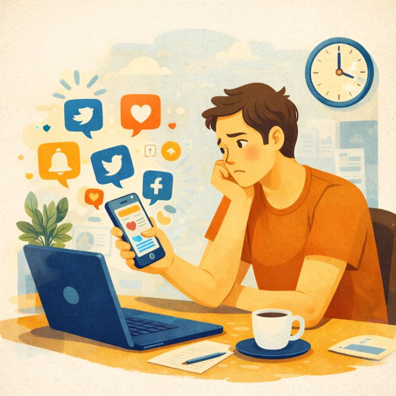 Apro i social solo un attimo e poi mi perdo