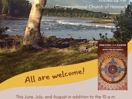 Outdoor Sunday Services in June, July & August