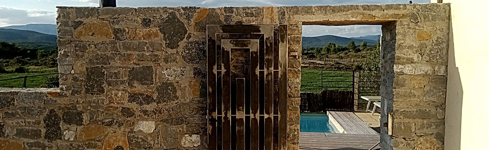portillon acier design piscine sur mesure