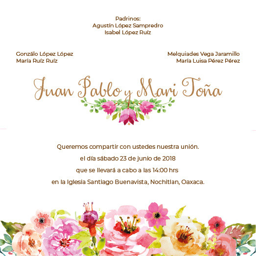 Miniatura: Invitación floral