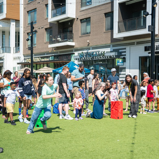 Families at the Color Burst Park