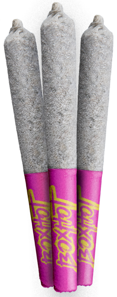 A trio of BOXHOT Diamond Doobies with pink filters.