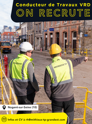 ON RECRUTE - Conducteur de Travaux VRD