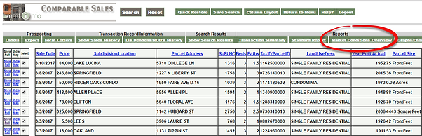 image that show the search results once the coustomer clicks the search icon after entering all the search criteria..