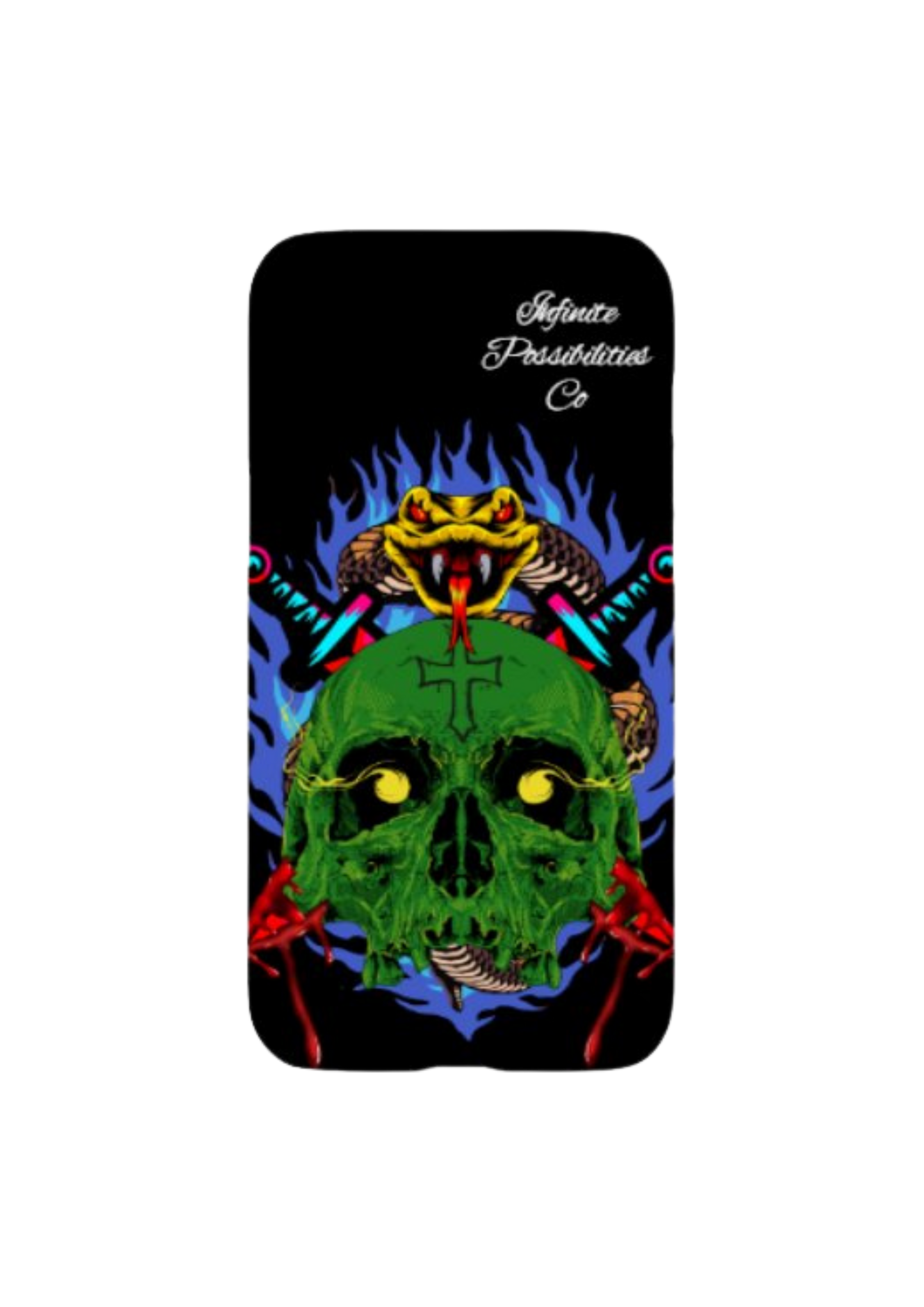 snake skull daggers fire swords green blood red scary cross 