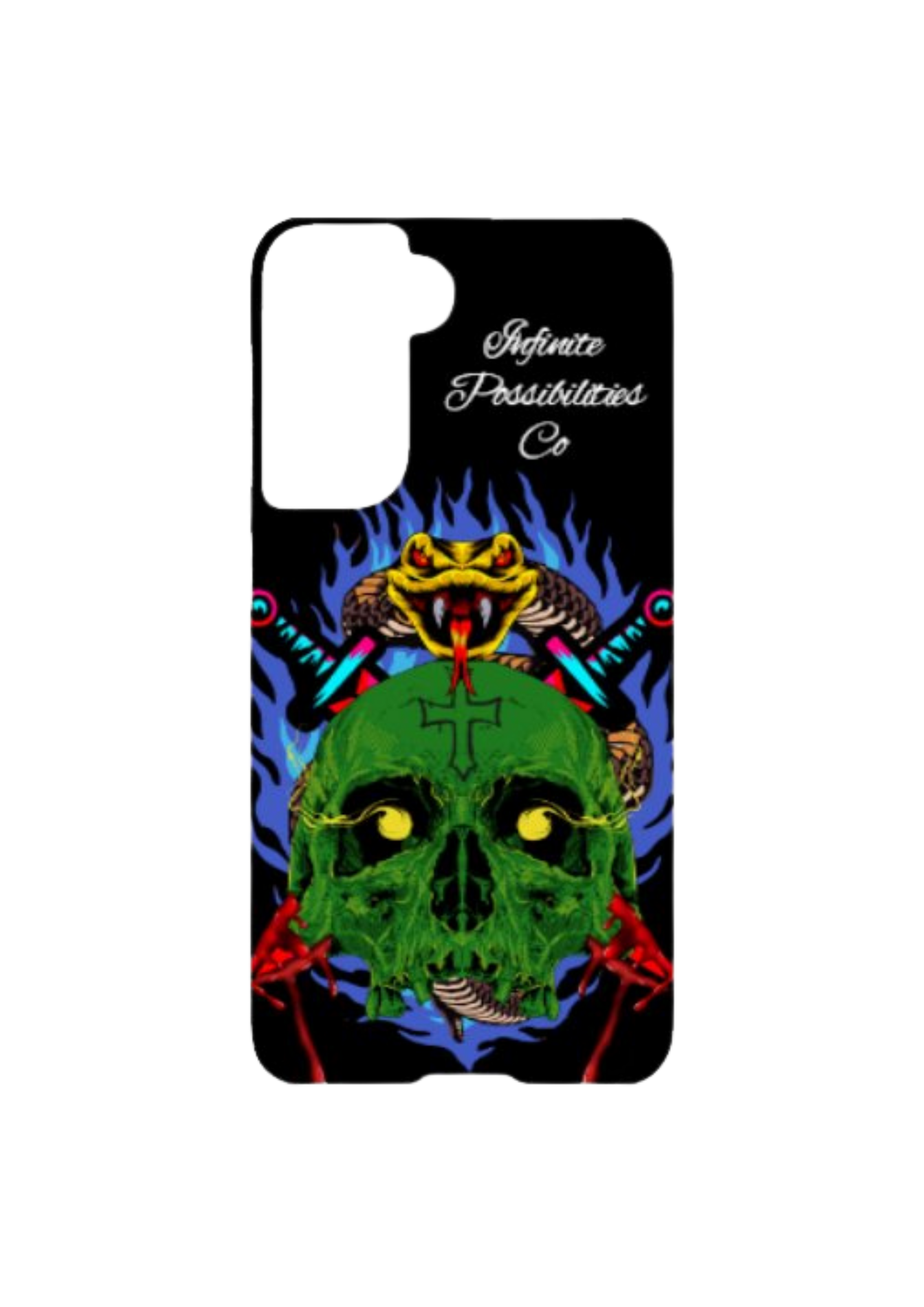 snake skull daggers fire swords green blood red scary cross 