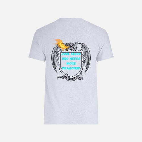 cool story bro dragons fire flames shield
