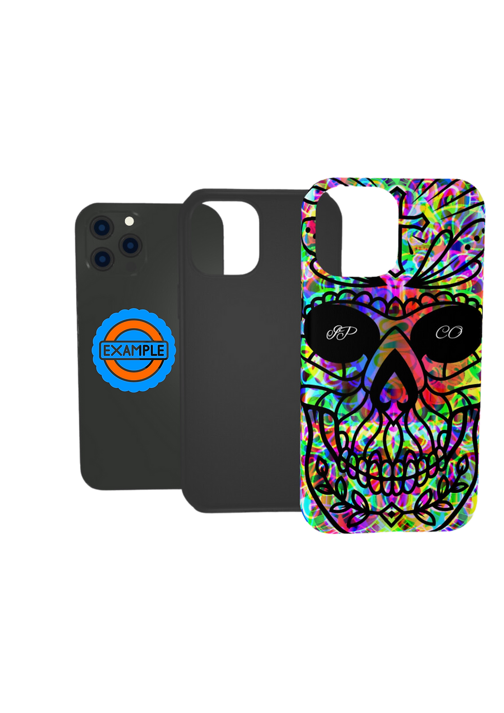 cross skull colour crystal bright example case