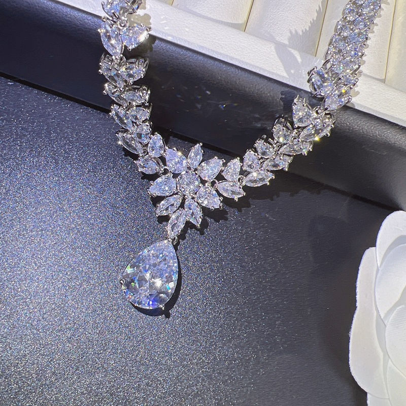Miniatura: Imitation Moissanite Diamond Jewelry Set Explosion Flash Hot New Luxury Pendant 
