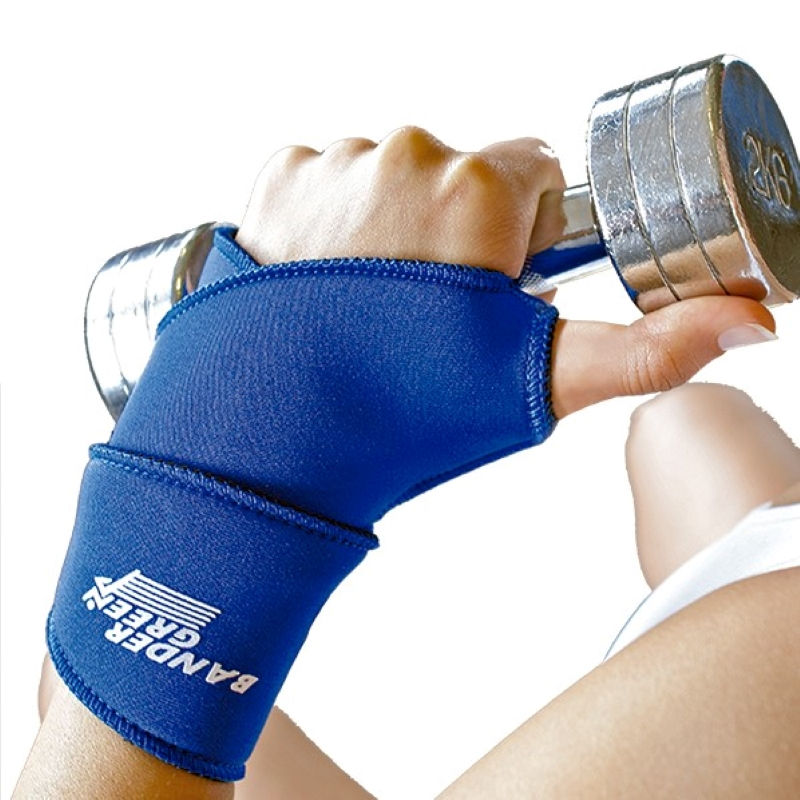 muñequera boomerang dedo libre neopreno