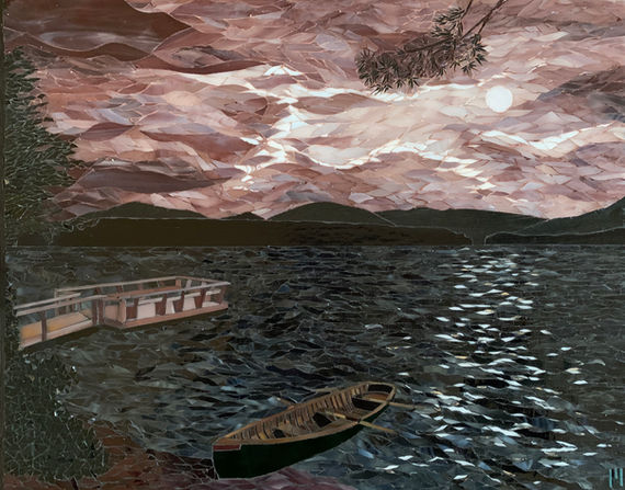 A Windy,Moonlit Night on Pine Lake