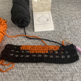 row 4 of crochet project
