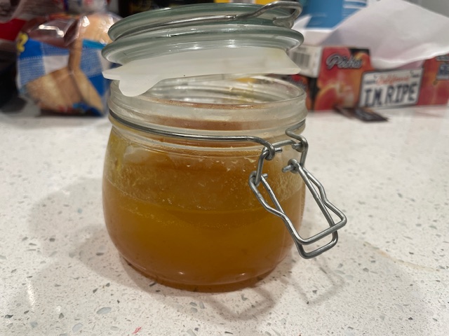 Toast with pumpkin pulp spread