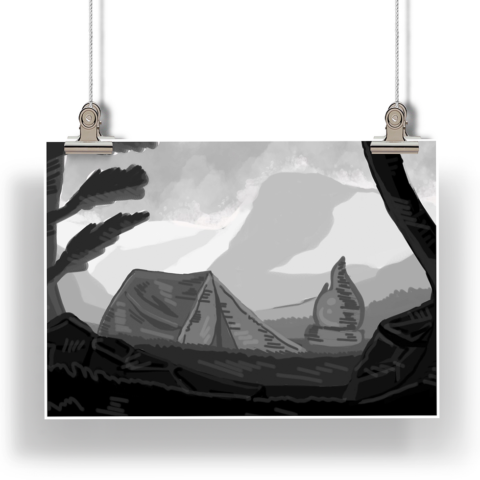 Paisaje en escala de grises