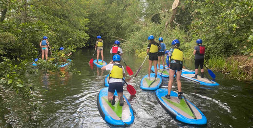 SUP padders taking SUP SAFER award by Paddle UK