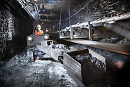 Escena de minería subterránea