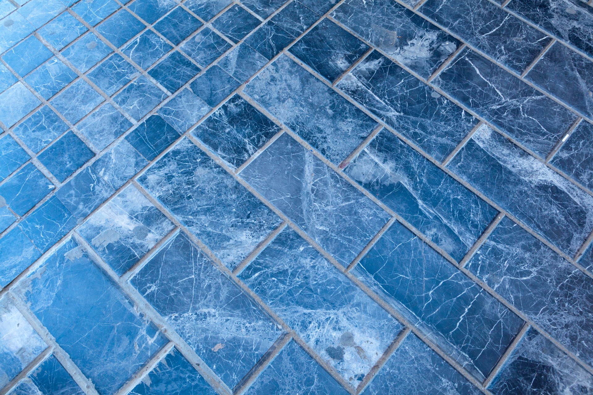 Blue Tiled Floor