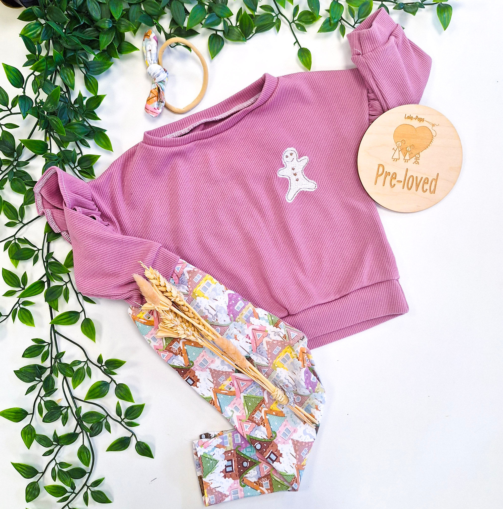 6-12m Gingerbread Leggings Set
