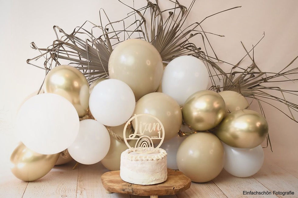 Miniaturbild: Cake Topper mit Regenbogen - personalisiert