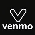 Create an icon for venmo, black and white simple.