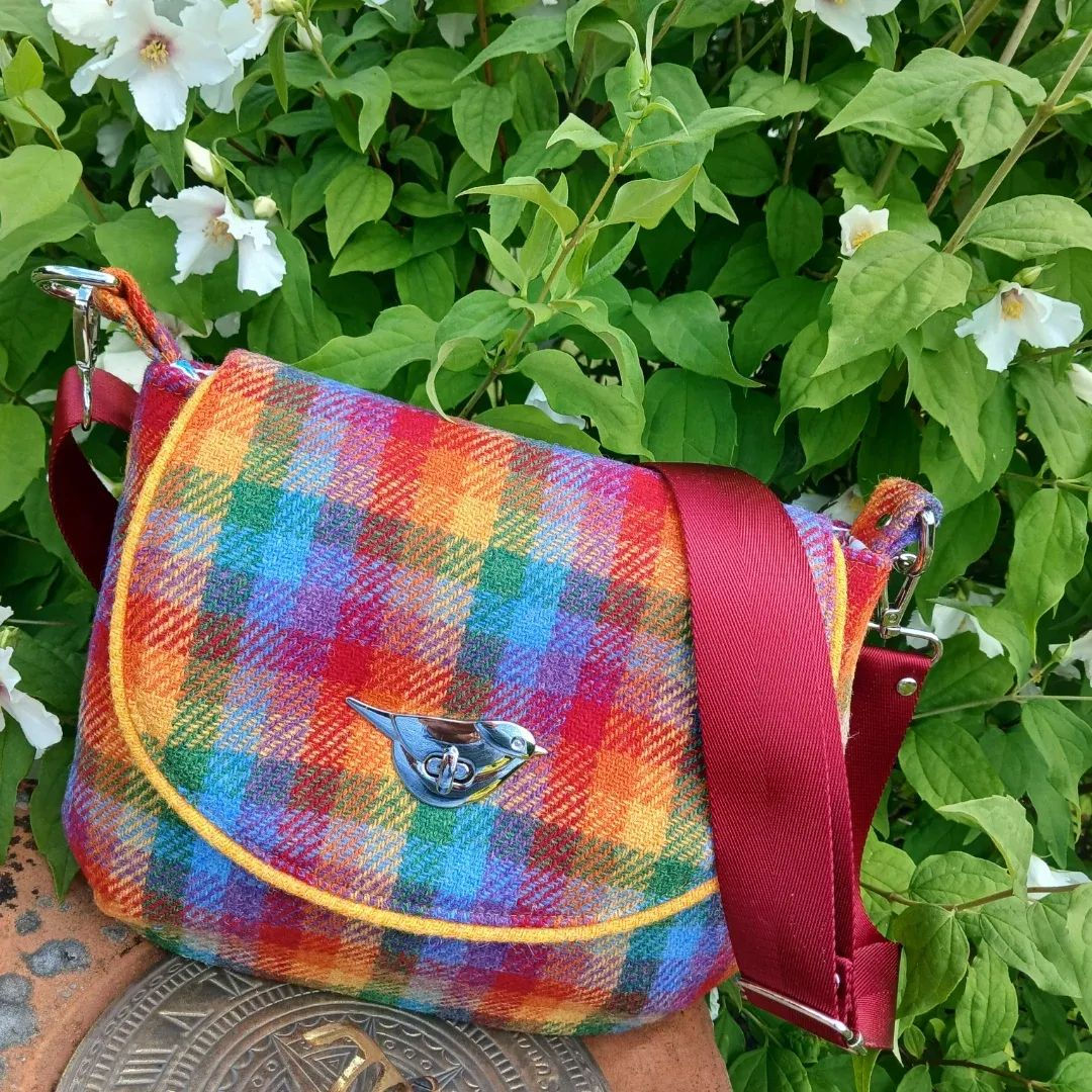 "Mini Millie" Cross Body Bag - Rainbow and Red