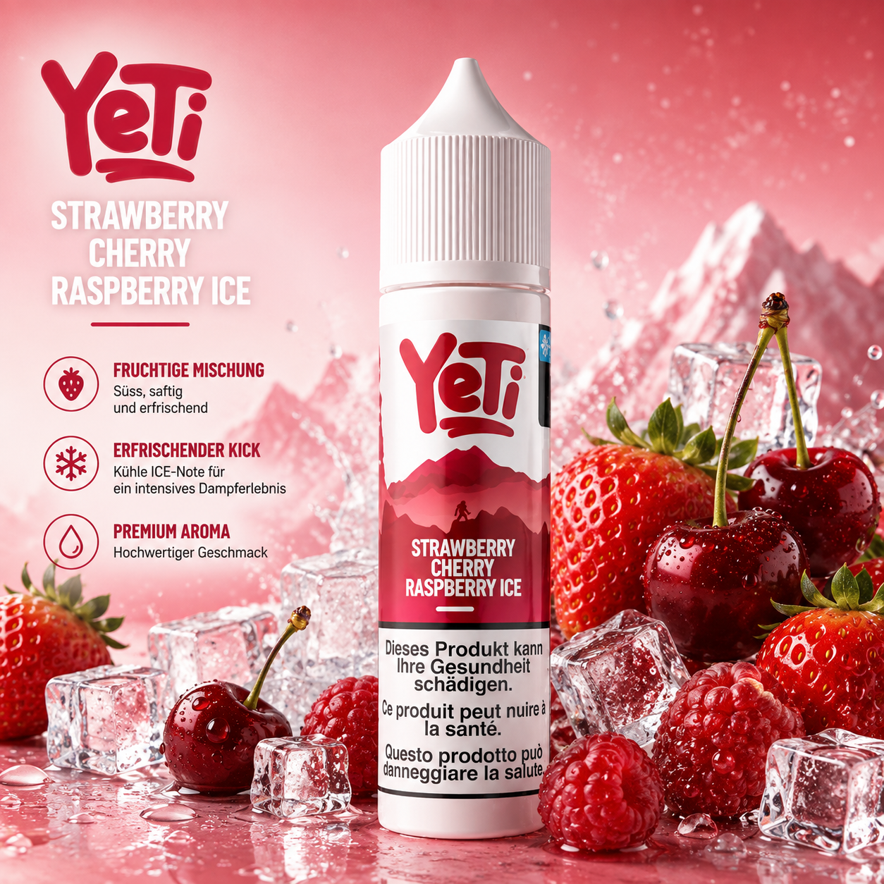 Yeti Summit Strawberry Cherry Raspberry ICE, LongFill Aroma