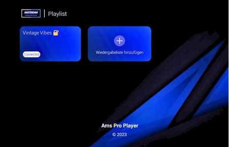 ams player Wiedergabeliste hinzufügen