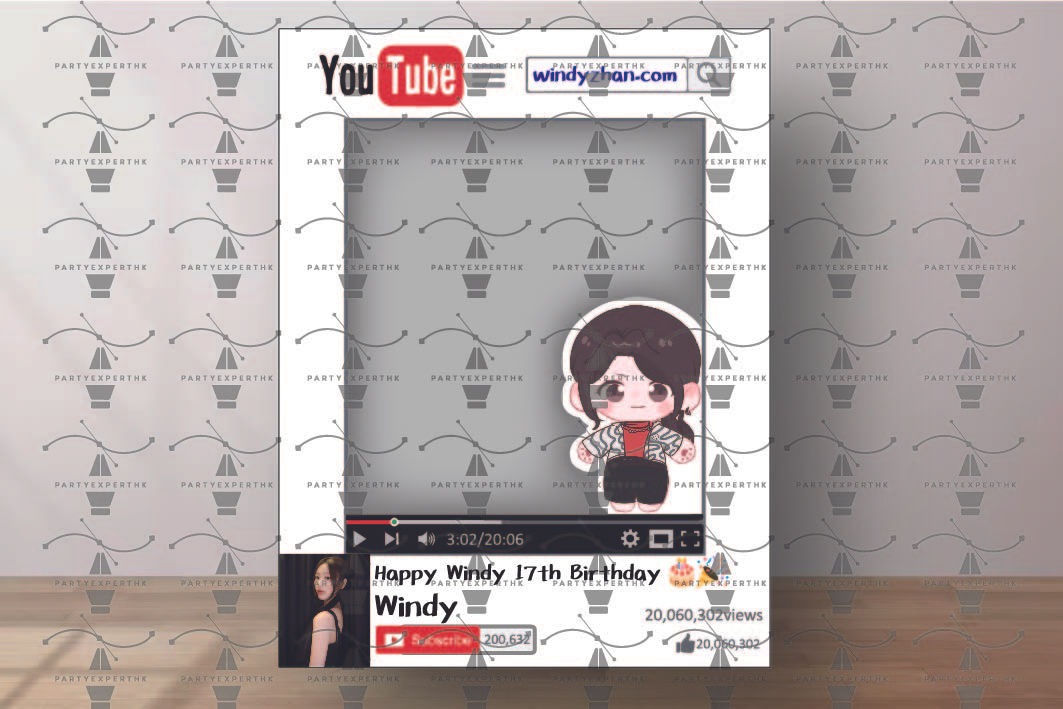 "追星應援" Youtube影相框Foamboard