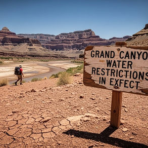 그랜드캐년 사우스림 급수 제한 및 숙박 시설 영향