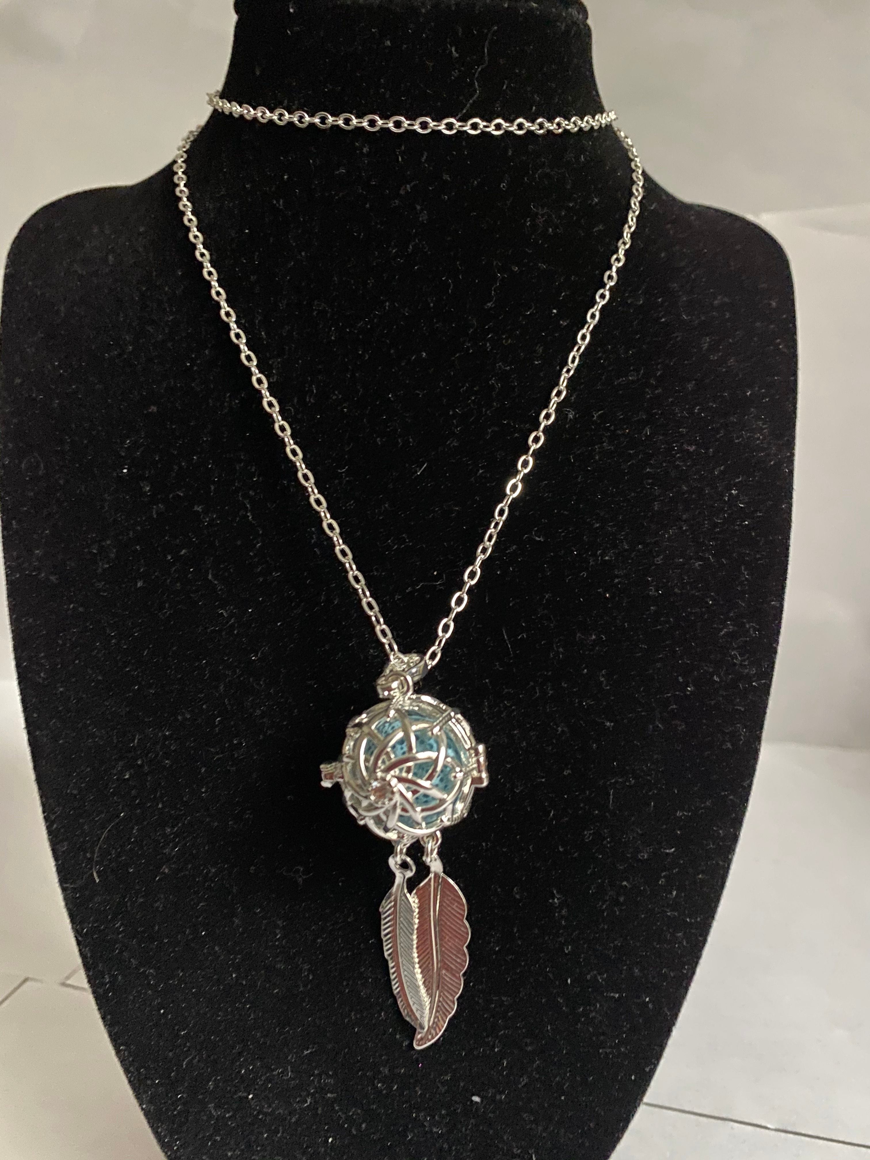 Collier Pendentif Aromathérapie Argent Plaqué