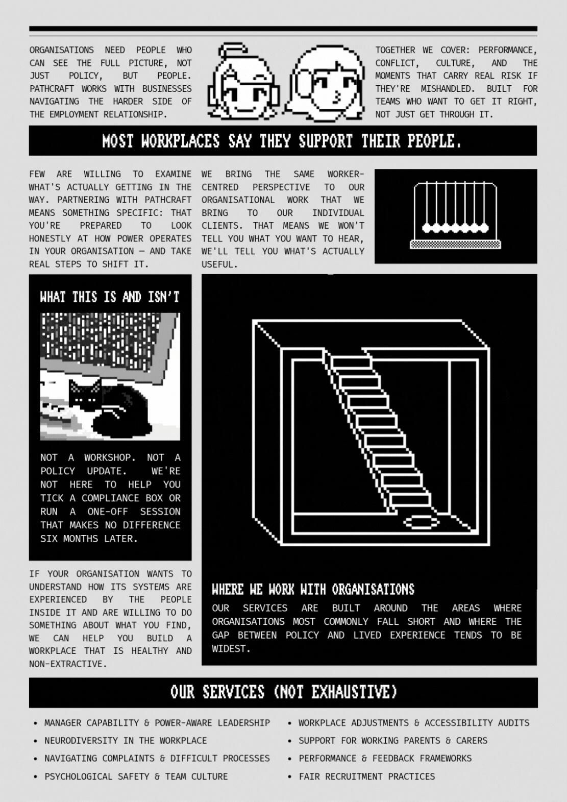 Newspaper style image.  Manager & Leadership training. Neurodiversity in the workplace. Workplace adjustments & accessibility
