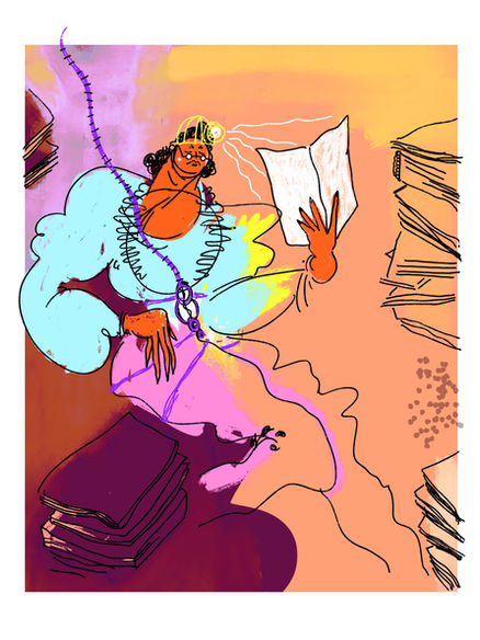 Mockup editorial illustration on the importance of magazines as a window to the past.