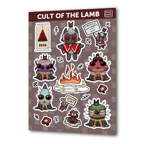 Cult of the Lamb Sticker Sheet | Mijnsite