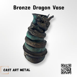 Bronze dragon vase