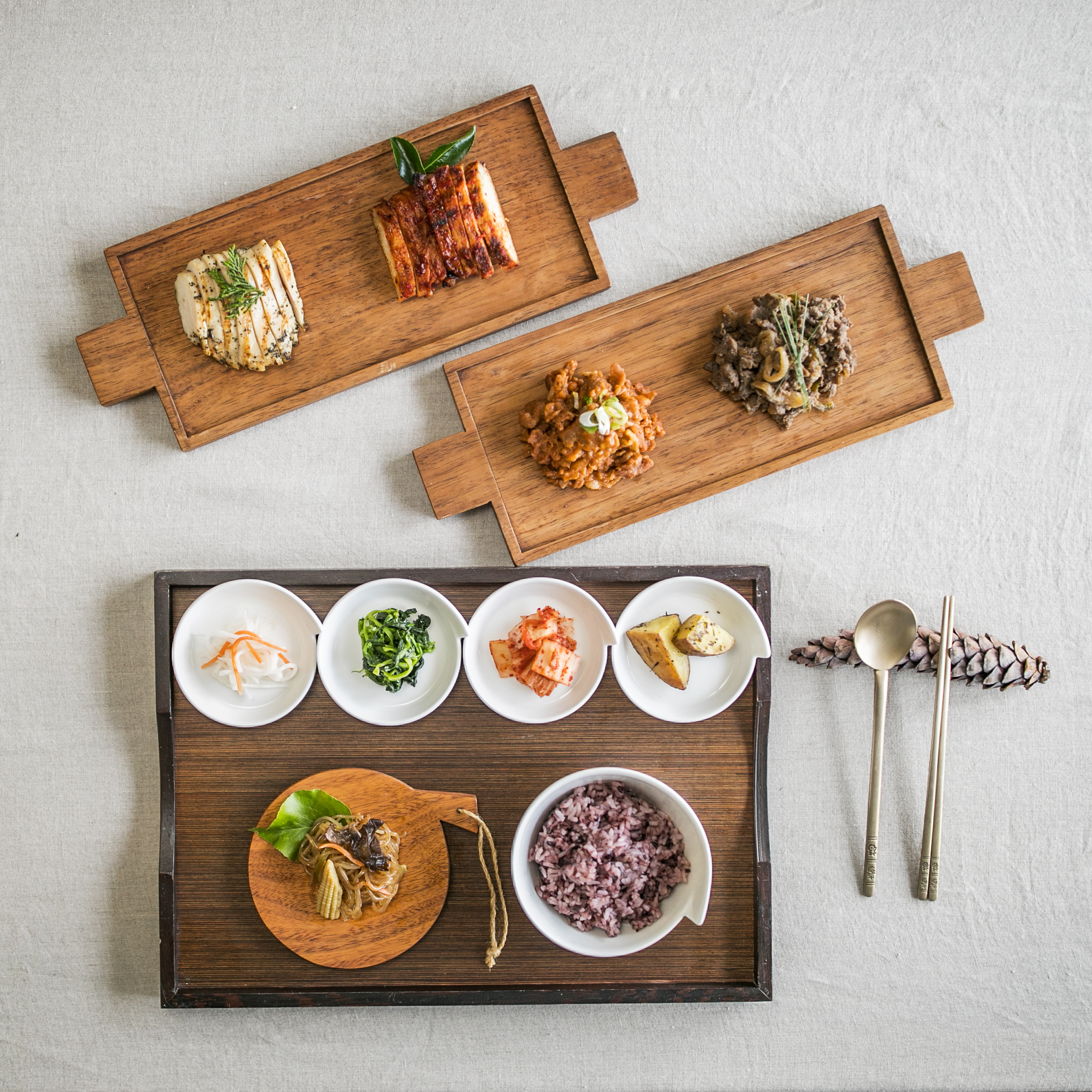 Arranged Food and Objects