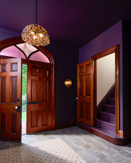 Foyer in converted historic church residence in Chester County, PA