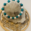 Miniature : Bracelet turquoise & howlite 