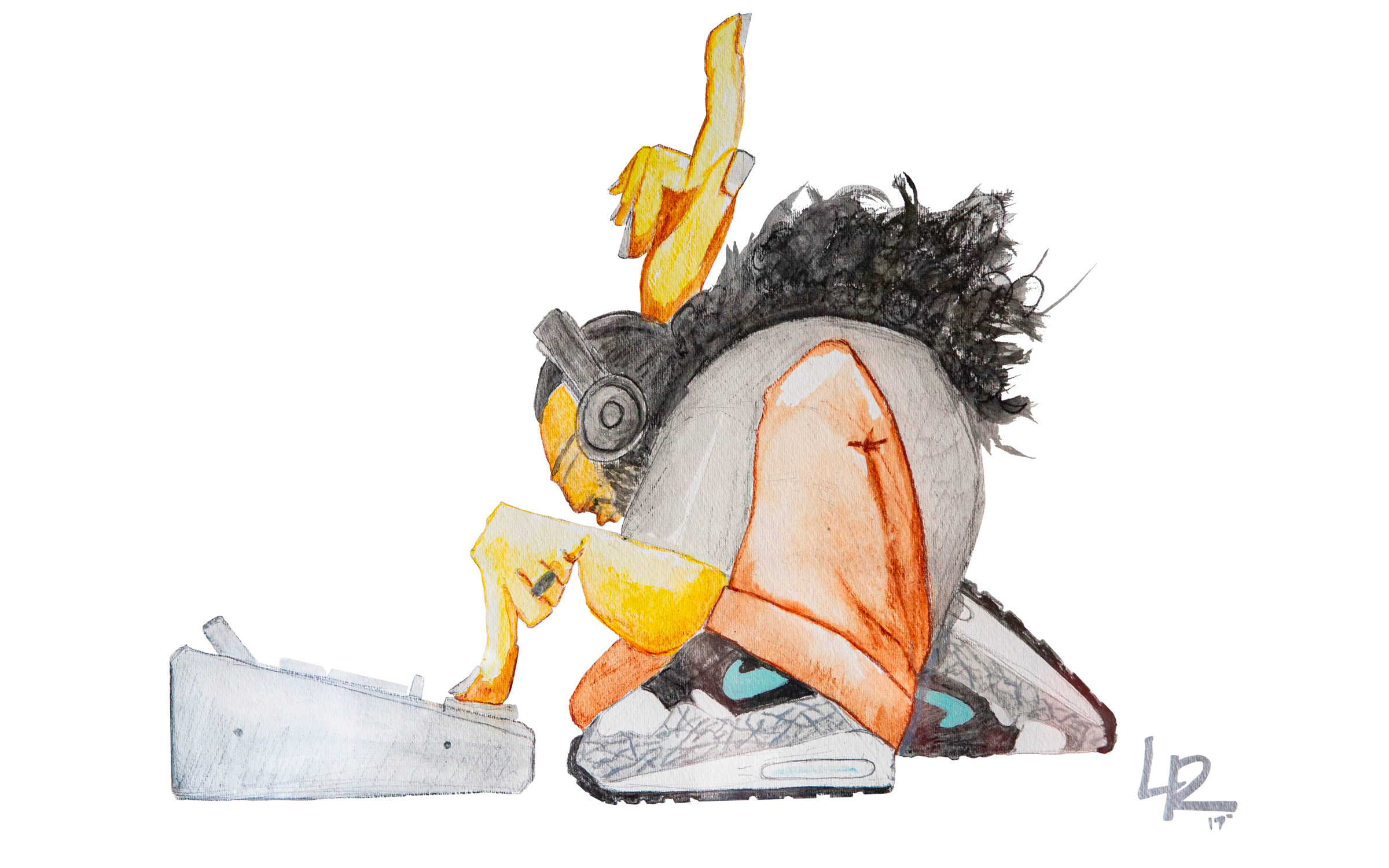 "DONUT EARWAXX TRIBUTE" PENCIL PUSHIN SINCE 4EVER TEE