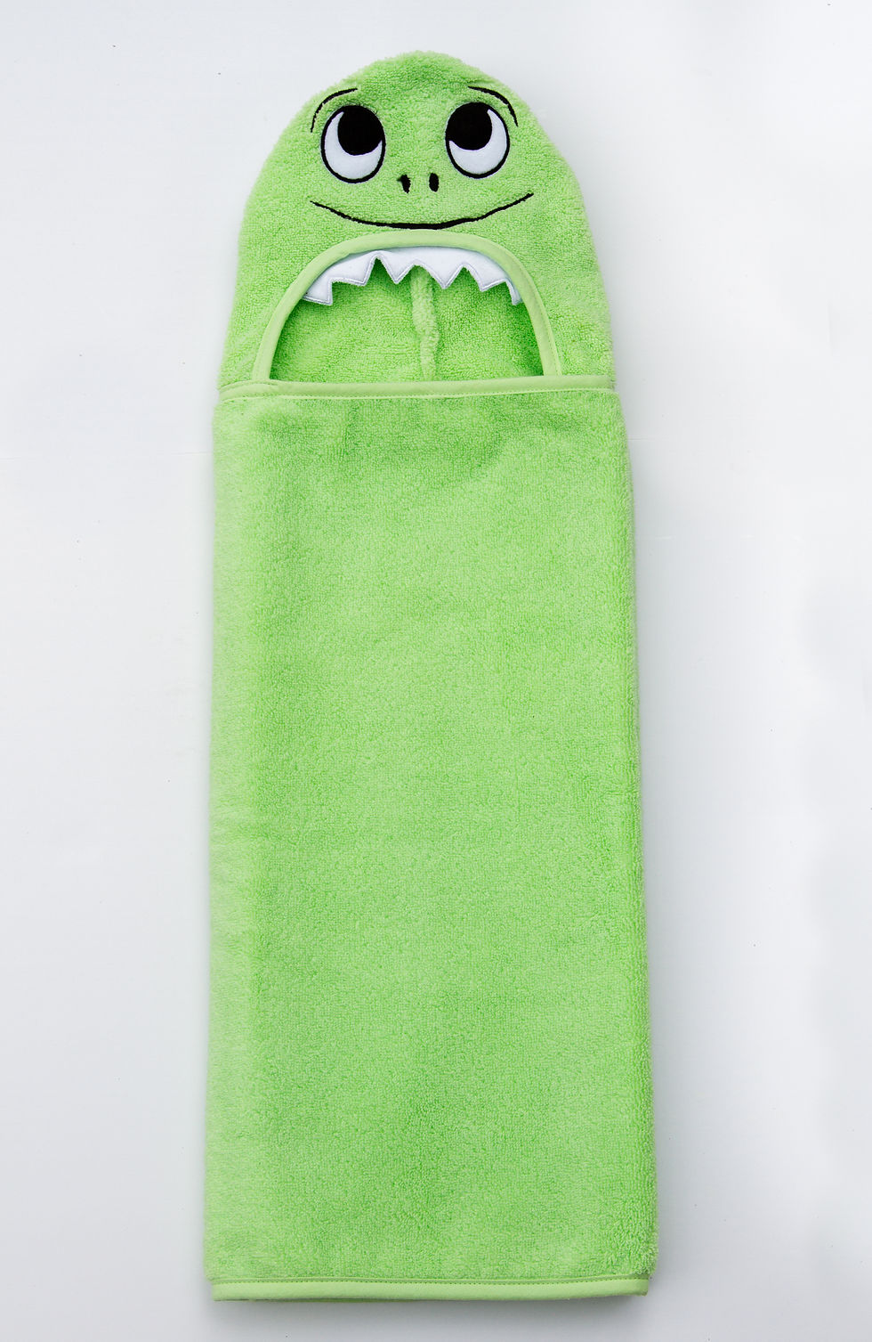 Thumbnail: Cute lime green hooded towel