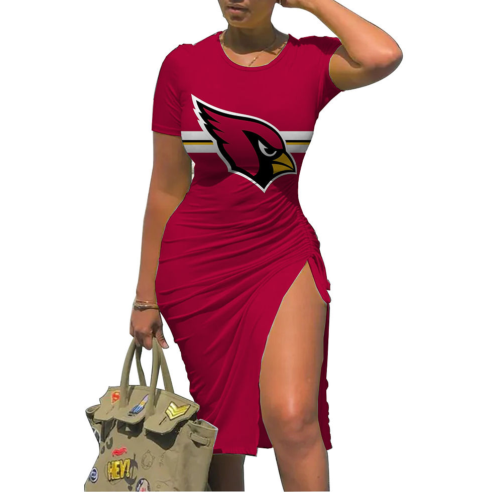 Thumbnail: Red Cardinals logo midi dress