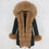 Miniature : Black parka with tan fur trim