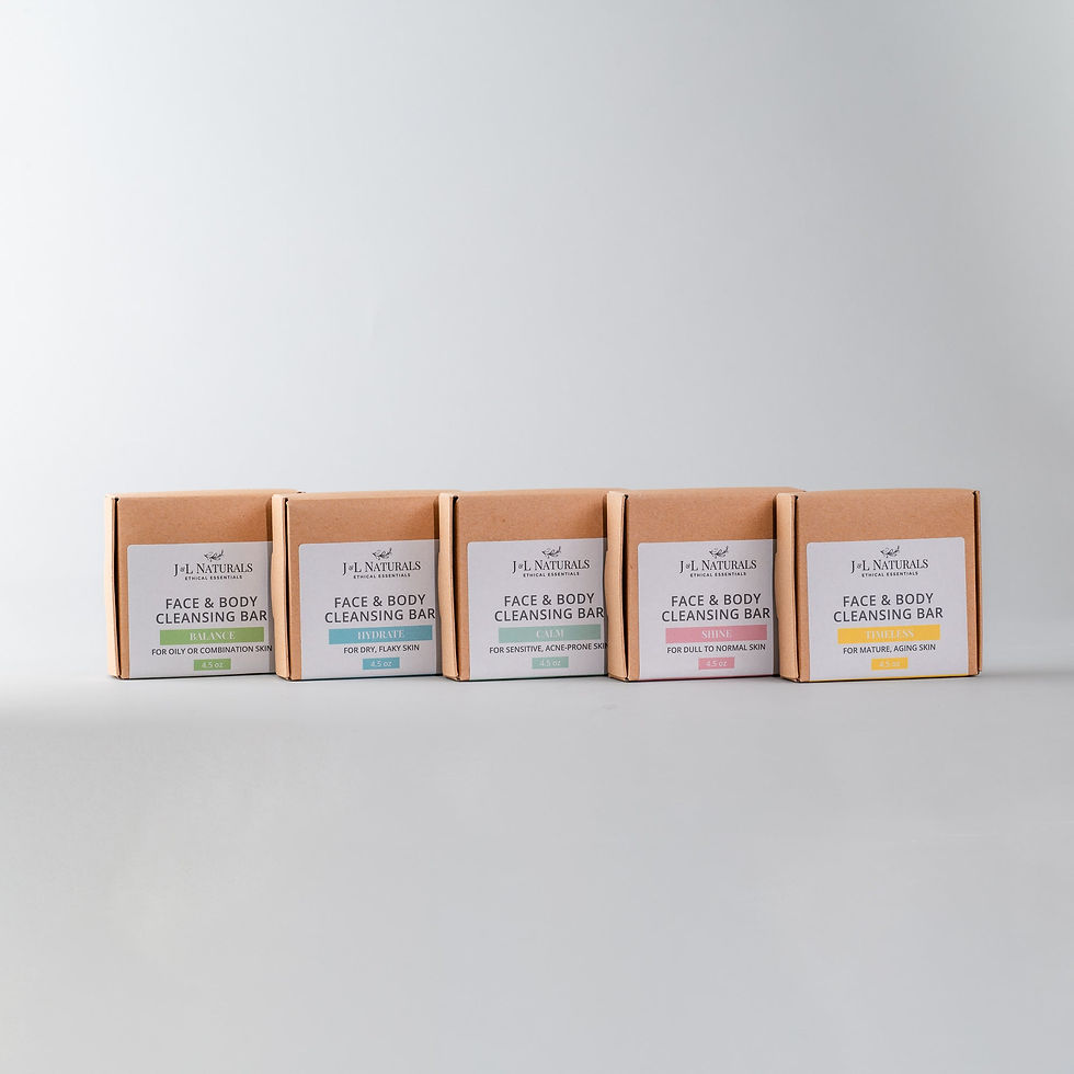 Thumbnail: Five cleansing bars in kraft boxes